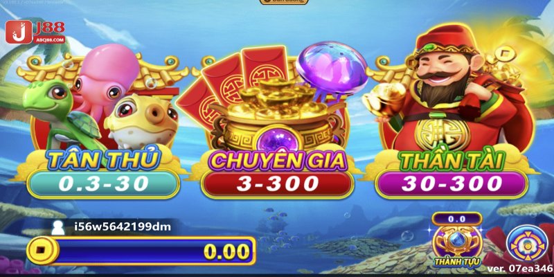 3 Phòng chơi đẳng cấp trong game Bắn Cá Thần Tài